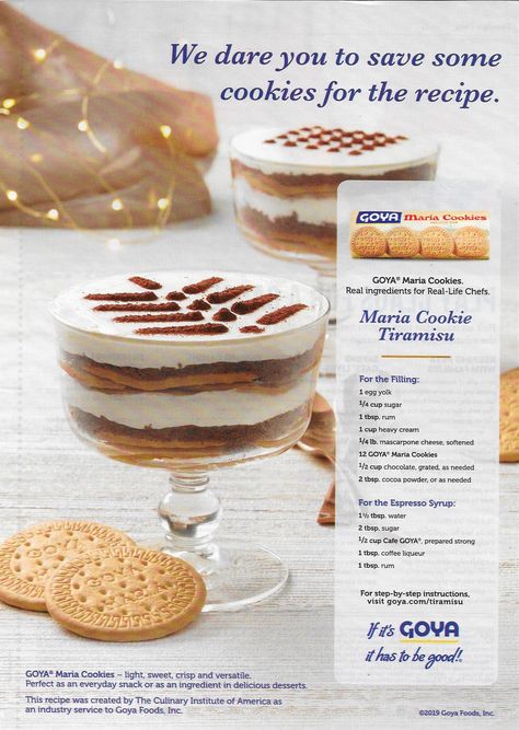 Maria Cookie Tiramisu Maria Cookies Dessert Recipes, Cookie Tiramisu, Maria Cookies, Trifle Recipes, Trifle Pudding, Trifle Recipe, Vendor Booth, Mascarpone Cheese, Cream Desserts