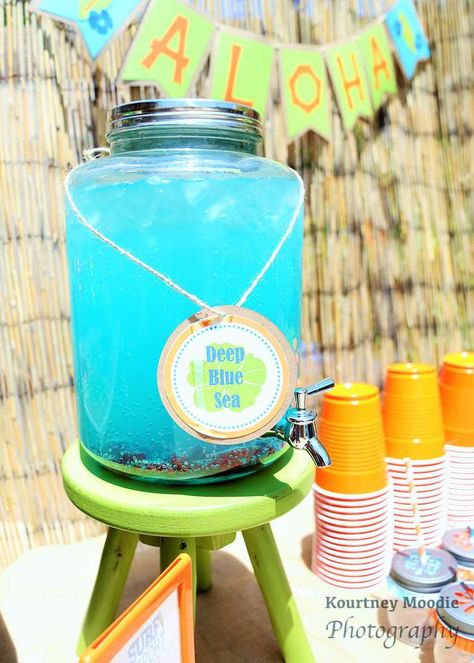 Surf's Up Birthday Party Ideas | Photo 26 of 62 | Catch My Party Up Birthday Party Ideas, Surf Theme Party, Surfer Party, Surf Birthday Party, Up Birthday Party, Surf Birthday, Birthday Party Drinks, Surf Party, Beach Birthday Party