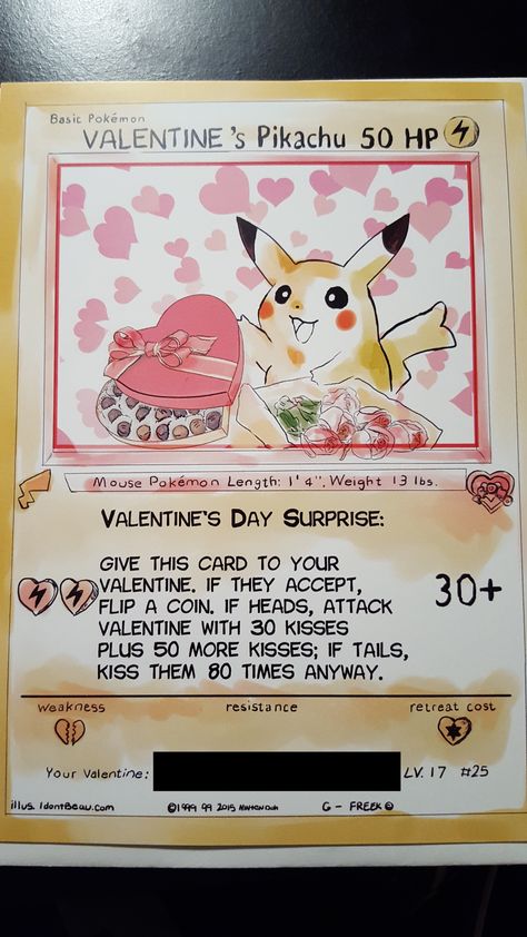 I Love My Pokemon Valentines Day Card (Sorry I'm Late) Pokémon Valentine’s Day, Couple Pokemon Card, Pokemon Card Valentine, Custom Pokemon Cards Couple, Pokemon Gifts For Boyfriend Diy, Pokémon Valentines Cards, Pokemon Valentines Gift, Pokemon Valentine Ideas, Pokemon Present Ideas