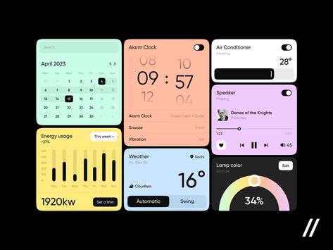 Digital Clock Design, Bento Design, Uxui Design, Vr Video, Graphic Design Cv, Timer App, Calendar Widget, Mobile Ux, Ui Design Dashboard