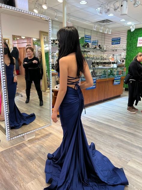 Blue Prom Dresses Mermaid, Midnight Blue Prom Dresses, Dark Blue Prom Dresses, Blue Mermaid Dress, Tight Blue Dress, Prom Dress Backless, Prom Dresses Long Blue, Tight Prom Dresses, Backless Evening Gowns