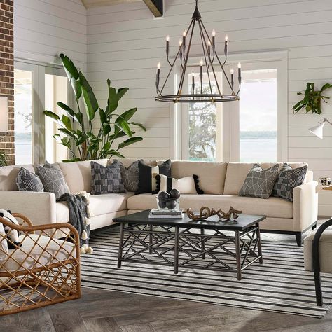 RAD Regina Andrew Design Beach House Modern, Beachy House, Beach House Renovation, Florida Decor, Beach House Interior Design, Task Lamp, Tropical Home Decor, Coastal Living Rooms, Beach Retreat