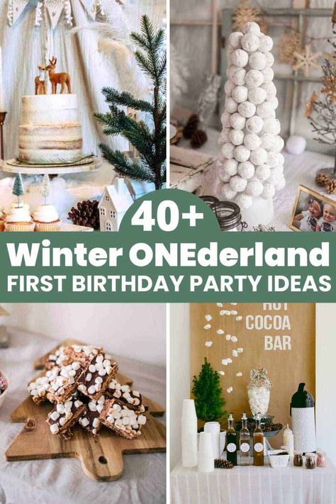 winter onederland party Winter Onederland Themed Food, Winter Onederland Party Crafts, Winter Wonderland Decorations Birthday Party, Winter Onederland First Birthday Centerpieces, Winter Wonderland Birthday Food Ideas, 1 Year Birthday Winter Theme, Winter Wonderland Theme Party Food, Winter Onderland Birthday Boy, Winter Cake Decor