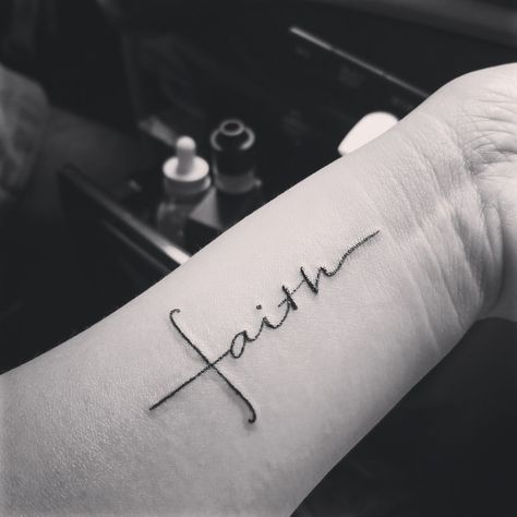 Small Faith Tattoos For Women, Faith And Patience Tattoo, Keep The Faith Tattoo, Have Faith Tattoo, Walk By Faith Tattoo, Divorce Tattoo, Faith Tattoo Designs, Patience Tattoo, Faith Tattoos