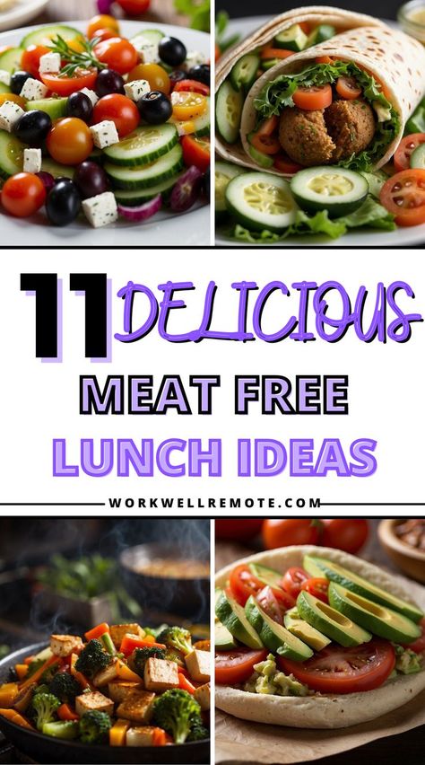 Discover delicious meat free lunch ideas with these Easy Meat Free Recipes. From simple meat free meals to healthy meat free meals, these vegetarian filling meals are perfect for anyone looking to enjoy nutritious and tasty dishes without meat. Meat Free Meals, Filling Meals, Meat Eater, Budget Family Meals, Healthy Meats, Meat Free Recipes, Work Lunch, Easy Delicious Recipes, Healthy Lunch Recipes