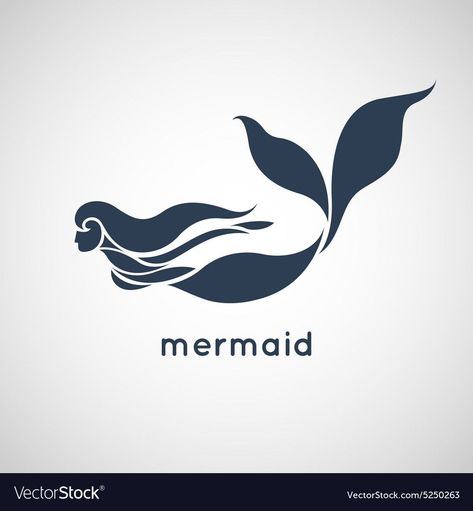 Mermaid Royalty, Mermaid Tail Tattoo, Lizard Logo, Parrot Logo, Bear Logo Design, Sr Logo, Mermaid Logo, Nautical Logo, Mermaid Vector