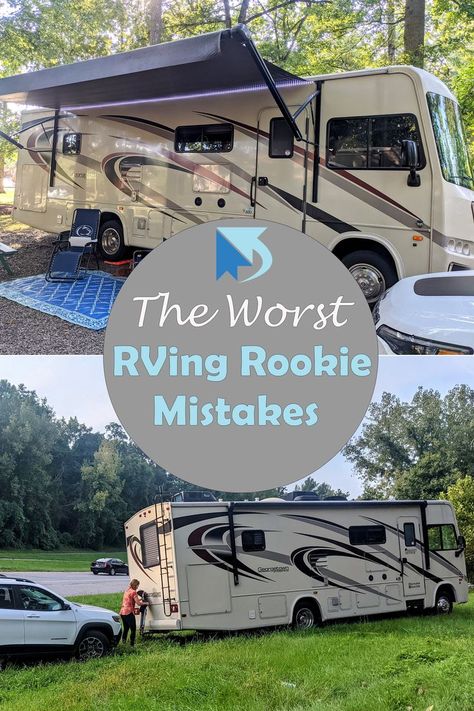 Here are the six biggest rookie mistakes that we made in our first month of RV life. I think it packages the extent of our cluelessness quite nicely. Please enjoy, laugh if you’d like, and cringe if you must. Happy reading. // RV Travel Mistakes // RV Living // Rootless // Full-Time RV // RV Travel tips // Van Life Hacks // Travel Stories #makemistakes #travelmore Van Life Hacks, Camper Organization Rv Living, Best Rv Parks, Rv Dreams, Rv Camping Tips, Travel Trailer Camping, Rv Road Trip, Trailer Life, Rv Adventure