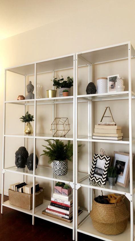 Ikea Shelf Unit Decor, Shelf Unit Decor, Ikea Shelf Unit, Ikea Shelf, Shelves Decor, Ikea Shelves, Shelving Design, Living Room Shelves, Trendy Living Rooms