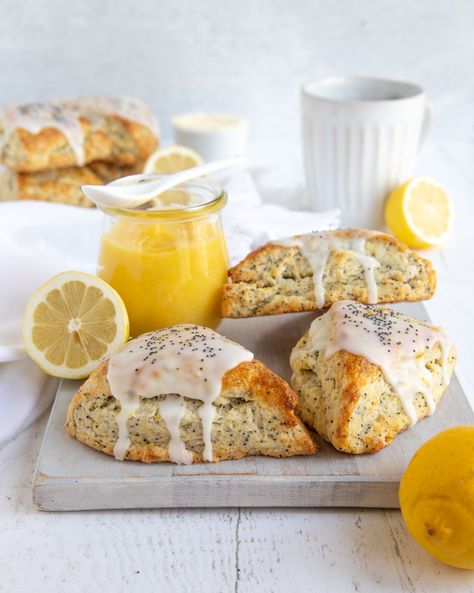 Lemon Poppyseed Scones Recipe, Scone Flavors, Lemon Poppyseed Scones, Lemon Poppy Seed Scones, Basic Scones, Blueberry Scones Recipe, Raspberry Coffee, Dark Chocolate Raspberry, Valentine Sweets