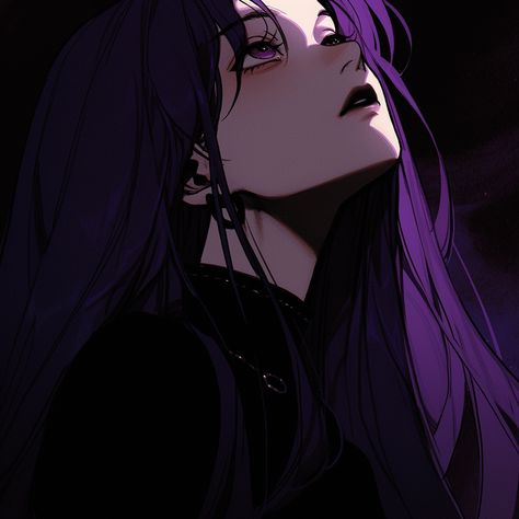 Black And Purple Hair, Black And Purple, Purple Hair, Anime Character, Purple, Hair, Anime, Black