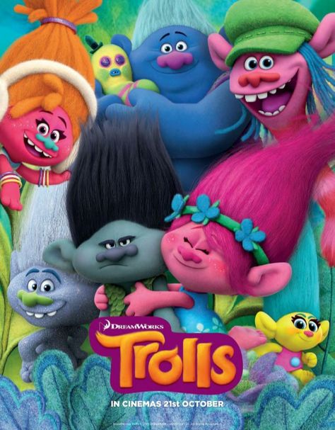 Trolls Poster Movie, Trolls Background, Trolls Pictures, Trolls Poster, Trolls Wallpaper, Animated Movie Posters, Doc Mcstuffins Birthday, Pony Wall, Best Friend Challenges