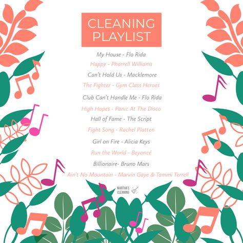 Maybe you are cleaning your office, arranging your closet or just having a very busy hour. We have something for you that can brighten your day! We put together a cleaning playlist that will help you achieve today’s goals. Let us know what is your favorite song from our playlist!  #letsgetcleaning #playlist #cleaningplaylist Cleaning Playlist, Recommend Songs, Shower Playlist, Gym Class Heroes, Rachel Platten, Can't Hold Us, Macklemore, Music Playlists, Cleaning Day