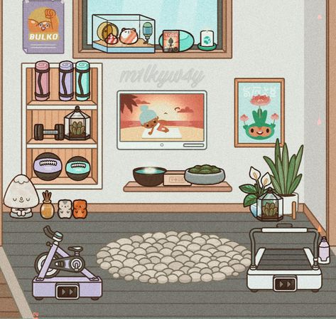 Toca Boca room ideas Workout Aesthetic Drawing, Toca Boca Workout Room Ideas, Toca Boca Room Ideas Care And Core, Toca Boca Yoga Room Ideas, Toca Boca Extra Room Ideas, Care And Core Toca Boca, Toca Boca Gym Room Ideas, Care And Core Toca Boca Ideas, Toca Boca Care And Core