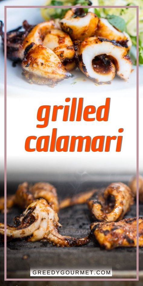 Squid Grilled Recipes, Fresh Calamari Recipes, Grilled Squid Recipes, Grilled Calamari Recipes, Squid Recipes Easy, Grill Squid, Bbq Squid, Grilled Calamari, Octopus Recipes