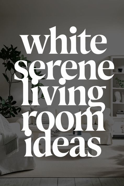 Explore these stunning white serene living room ideas to create a tranquil and inviting space in your home. Embrace the simplicity and elegance of white decor to elevate your living room design. From cozy textures to minimalist furniture, these ideas will inspire you to transform your space into a calming sanctuary where you can relax and unwind. Whether you prefer modern or traditional style, there's something for every taste in this collection of dreamy white living rooms. Serene Home Decor, White Walls Living Room Decor, All White House Interior, White Luxury Living Room, White Wall Decor Ideas, Living Room With White Couch, Off White Living Room, All White Living Room, White Sitting Room