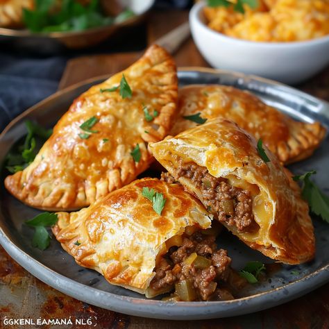 Beef and Cheese Empanadas Cheesy Beef Empanadas, Beef Empanadas Recipe, Cheese Empanadas, Grandma Cooking, Beef Empanadas, Ina Garten Recipes, Jamie Oliver Recipes, Empanadas Recipe, Grandmas Recipes