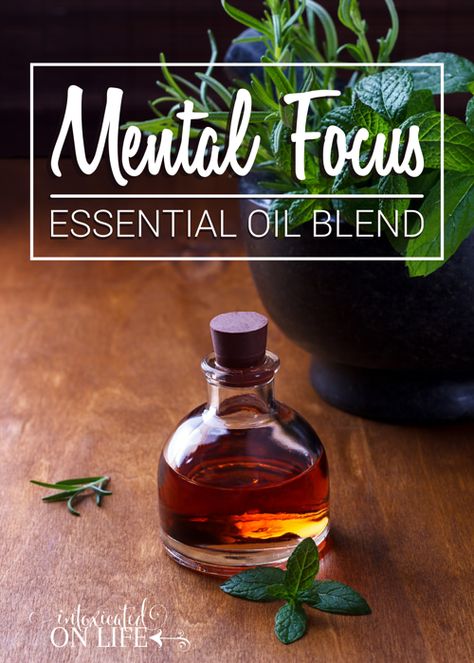 Mental Focus Essential Oil Blend Essential Oils For Memory, Focus Essential Oil, Focus Essential Oil Blend, Aromatherapy Oil Blends, Health Posts, Essential Oils Focus, Esential Oils, Homemade Essential Oils, Rosemary Essential Oil