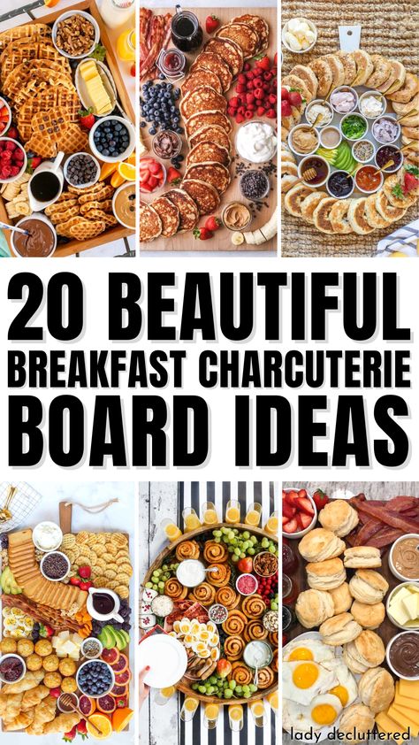 20 Beautiful Breakfast Charcuterie Board Ideas List Of Brunch Foods, Breakfast Sandwich Charcuterie Board, Breakfast Brunch Board, Breakfast Chauctier Board, Brunch Themed Charcuterie Board, Breakfast Cuterie Board, Breakfast Charcuterie Board Party, Charcuterie Board Themes Breakfast, Breakfast Brunch Board Ideas