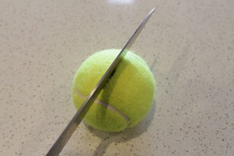 DIY Tennis Ball Placecard Holders Tutorial - Polka Dot Wedding Tennis Ball Centerpieces, Tennis Centerpieces Ideas, Tennis Banquet Ideas, Tennis Centerpieces, Tennis Gifts Diy, Buffet Decor Ideas, Tennis Decorations, Tennis Decor, Tennis Party Decorations