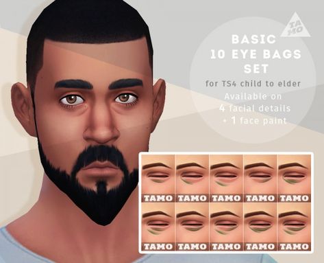 Tamo: 10 Eye Bags Set • Sims 4 Downloads Eyebags Remedy, Sims 4 Cc Eyes, The Sims 4 Skin, Sims 4 Mm Cc, Sims 4 Body Mods, Sims 4 Cc Skin, Eye Details, Sims 4 Mm, Sims Four