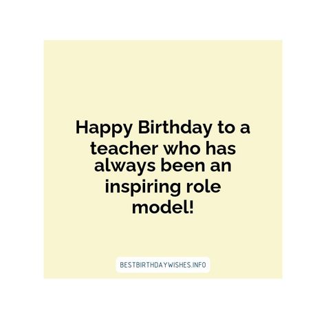 Teachers play an important role in the life of every student. It is important to show teachers how much we appreciate their hard work and dedication. ... | # #BirthdayWishes Check more at https://www.ehindijokes.com/inspirational-quotes-celebrate-teachers-birthday/ Happy Birthday Teacher Wishes, Teacher Attachment, Happy Birthday Teacher, Birthday Wishes For Teacher, Teachers Birthday, Wishes For Teacher, Tuition Teacher, Unique Birthday Wishes, Teacher Birthday