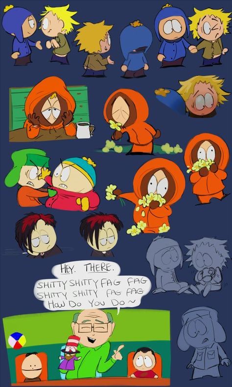 South Park Tfbw, Mr Garrison, Sp Fanart, Tweek South Park, Kenny South Park, Goth Kids, North Garden, Tweek X Craig, Tweek And Craig