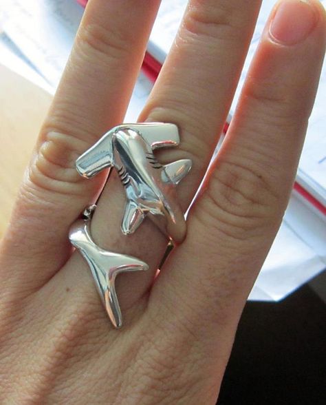 Shark Ring, Shark Jewelry, Modern Silver Jewelry, Hammerhead Shark, Hawaiian Jewelry, Fine Silver Jewelry, Funky Jewelry, Jewelry Photography, Silver Accessories