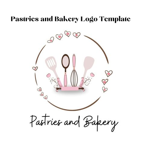 Pastry Logo, Logo Bakery, Baking Logo Design, Baking Quotes, Pastry Design, Baking Logo, Canva Logo, Design Edit, Bakery Logo