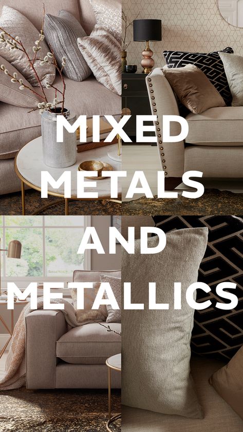 Mixing Metals Living Room, Mixed Metals Bedroom, Mixing Metals In Living Room, Mixed Metals Living Room, Sofa Fabric Ideas Color Schemes, Mixed Metals Decor, Hollywood Glam Living Room, Room Inspo Ideas, Glamour Living Room