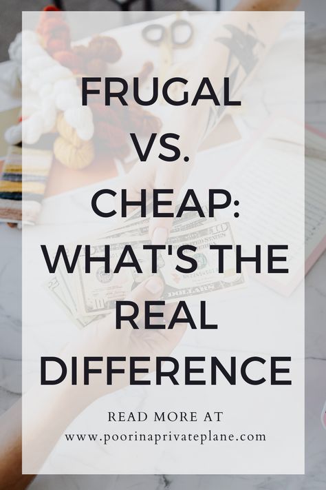 Are you frugal or are you cheap? Did you even know there was a difference? Both are about saving money however did you know that being cheap vs frugal can end actually costing you more. Learn tips on how to save more and be frugal without being a cheapskate. #moneysavingtips #moneytips #frugalliving Dont Be Discouraged, Private Plane, Monthly Budget Planner, Time Is Money, Living On A Budget, Budget Tips, Making A Budget, Simple Budget, Create A Budget