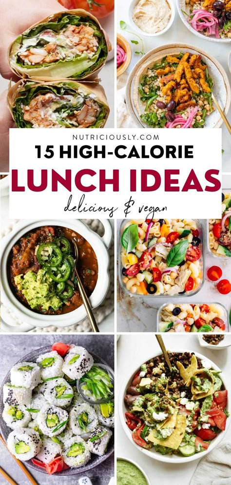 Try these quick and easy high-calorie lunch ideas for work or school! They are great for meal prep, bulking, weight gain, and staying full. This list features curries, sandwiches, tacos, shawarma bowls, and more, all having over 500 calories per serving! High Calorie Sandwich Ideas, High Calorie Sandwich, Meals High In Calories, Full Protein Meals, High Protein Cold Lunch Ideas, High Calorie Meals Weight Gain Recipes, High Calorie Lunch Ideas, High Calorie Lunch Weight Gain Meals, 3000 Calorie Meal Plan Weight Gain Diet