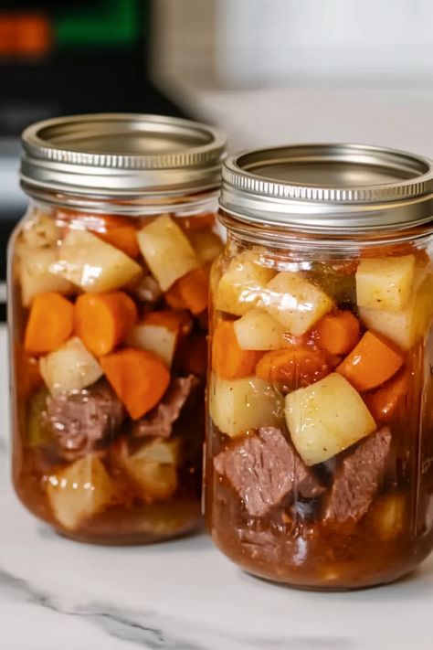 Easy Canned Beef Stew Recipe Canned Beef Stew, Canned Beef, Stewed Potatoes, Beef Stew Recipe, Vegetable Protein, Stew Recipe, Vegetarian Options, Parsnips, Beef Stew