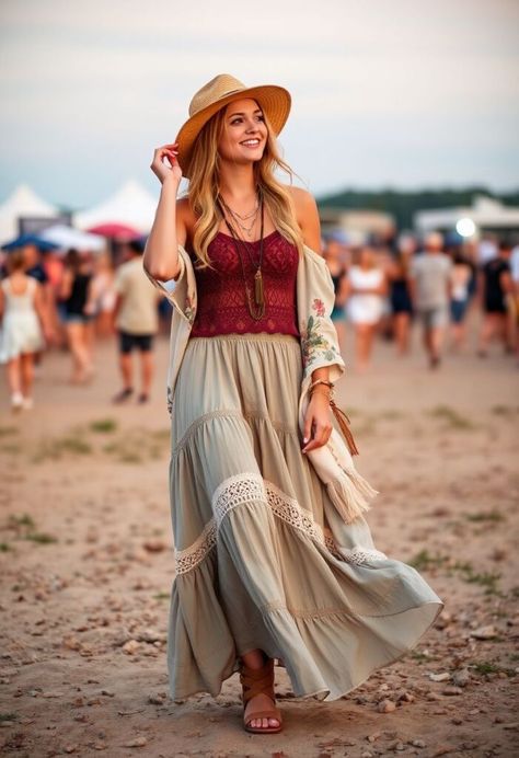 14 Best Concert Dress to Impress Outfit Ideas » Styling Outfits Concert Dress To Impress, Boho Outfits Dress To Impress, Boho Dress To Impress, Boho Dress Outfit, Concert Dress, Boho Photoshoot, Concert Dresses, Styling Outfits, Outfits Dress