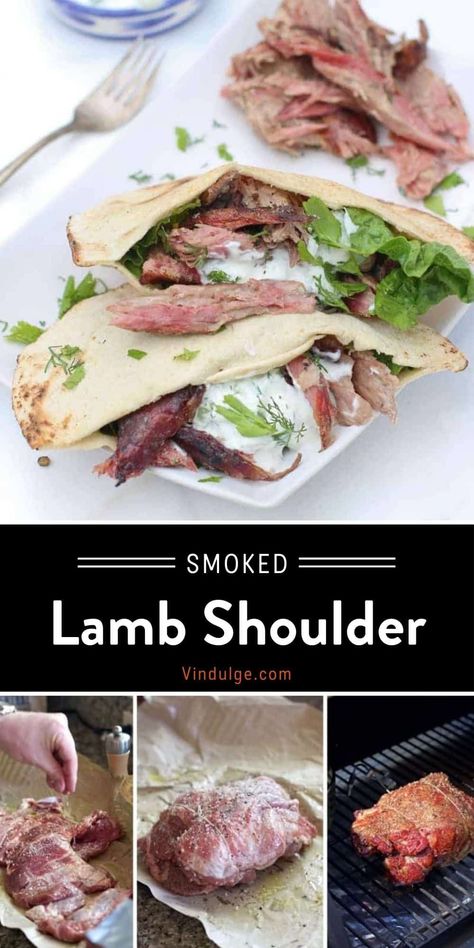 Smoked Lamb Shoulder, Pulled Lamb, Lamb Shoulder Roast, Smoked Lamb, Bbq Lamb, Slow Roast Lamb, Summer Cookout, Lamb Shoulder, Bbq Dinner