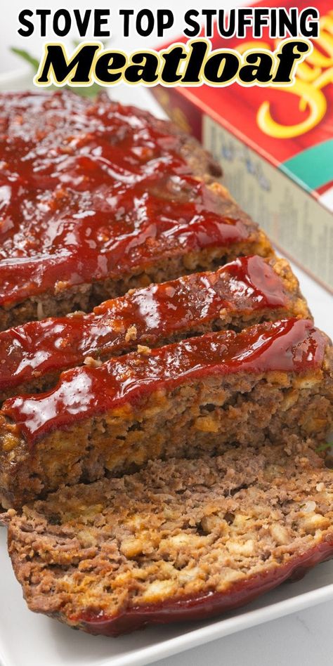 Meatloaf With Stove Top, Meatloaf With Stove Top Stuffing, Stove Top Stuffing Meatloaf, Stove Top Stuffing, Easy Meatloaf, Ultimate Comfort Food, Meat Dishes, Need Love, Meatloaf