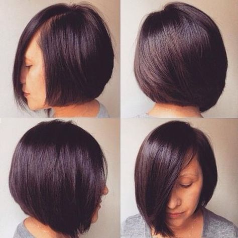 This pic is up for the left side of the haircut~tvs Asymmetrical Bob Short, Classic Bob Hairstyle, Modern Bob Hairstyles, The Right Hairstyles, Asymmetrical Bob Haircuts, Medium Bob Haircut, Asymmetrical Haircut, Best Bob Haircuts, Medium Bob Hairstyles