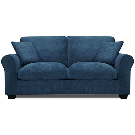 Buy Argos Home Taylor Fabric Sofa Bed - Blue | Sofa beds | Argos Sofa Bed Blue, Navy Sofa, Small Double Bed, Fabric Sofa Bed, Sofa Size, Free Fabric Swatches, Blue Sofa, Living Room Furniture Sofas, Sofa Beds