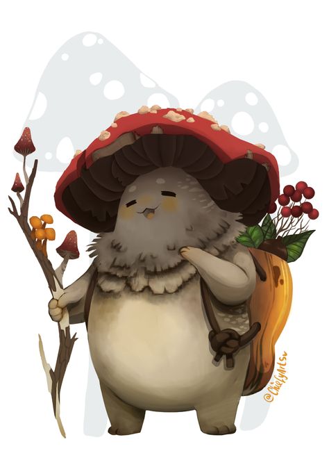 ArtStation - Myconid Druid Cartoon Character, The Rainbow, All The Colors, Hobbies, Software, Matter, Digital Art, Character Design, Illustrations