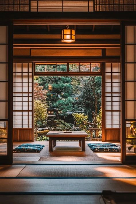 "Experience the essence of Japan by staying in a traditional Ryokan! 🏯🇯🇵 #RyokanStay #JapaneseCulture #TravelJapan" Japanese Interior Design Traditional, Ryokan Japan, Japanese Ryokan, Japan Traditional House, Japan Hotel, Japanese Home Design, Traditional Japanese House, Japanese Interior Design, Japanese Landscape