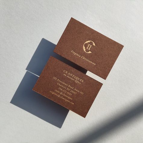 Gold Foil Business Card Design, Bakery Moodboard, Debossed Business Card, Gold Foil Stationery, Gold Foil Business Card, Brown Branding, Brown Business Card, Colorplan Paper, Gold Foil Business Cards