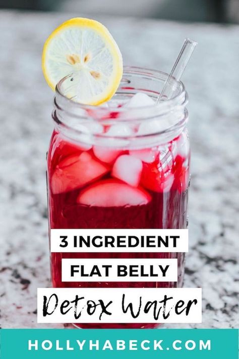 Flat Belly Detox Water — Easy, 3 Ingredient Recipe - Holly Habeck Flat Belly Detox Water, Apple Cider Vinegar Morning, 3 Ingredient Recipe, Three Ingredient Recipes, Belly Detox, Flat Belly Detox, Flat Belly Drinks, Jamba Juice, Lemon Diet