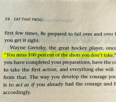 This quote is from the book EAT THAT FROG ! Eat The Frog Book, Eat That Frog Book Quotes, Eat That Frog Quotes, Eat That Frog Book, Eat That Frog, Frog Quotes, Eat The Frog, Book Quote, Journal Writing Prompts