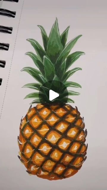 KASTALEIA on Instagram: "How to draw a pineapple 🍍 #pineapple #drawingtutorial #artreels" How To Paint A Pineapple, How To Draw A Pineapple, Pinapple Art, Draw A Pineapple, Drawing Pineapple, Pineapple Sketch, Pineapple Craft, Pineapple Drawing, Pineapple Crafts