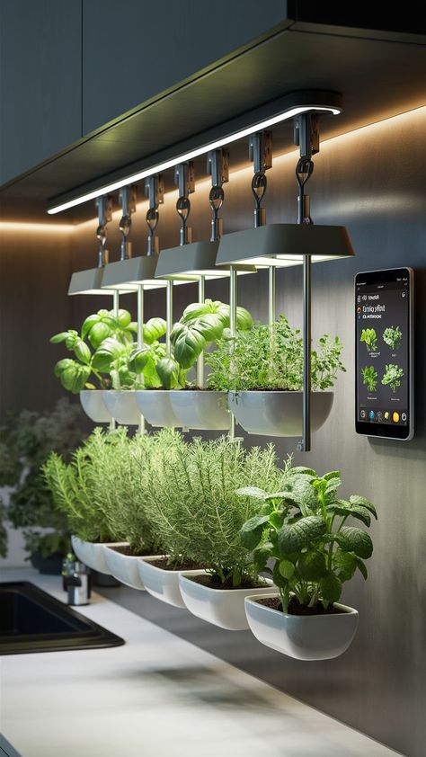 Cook with fresh flavors! 🌿 Elevate your kitchen with a modern herb garden. #smarthydroponics #kitcheninspo Modern Herb Garden, Gardening Aesthetic, Hydroponic Systems, Gardening Equipment, Plant Store, Indoor Herb, Self Watering Pots, Indoor Herb Garden, Herbs Indoors