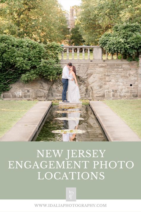 NJ Engagement Photo Locations Engagement Photoshoot Location Ideas, New Jersey Photoshoot Locations, New Jersey Engagement Photos, Diy Engagement Photos, Nj Engagement Photos, Creative Engagement Photo, Engagement Pic, Unique Engagement Photos, Spring Engagement Photos