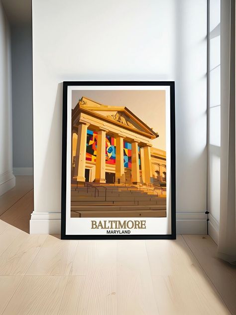 Baltimore Wall Art Baltimore Museum of Art Travel Poster L Baltimore Travel Prints Baltimore Museum of Art Decor - Etsy Kenya Baltimore Travel, Baltimore Wall Art, Baltimore Art, Art Travel, City Prints, Vibrant Art, Travel Prints, Art Moderne, Metropolis