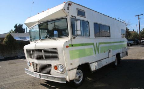 This 1975 Winnebago Indian is a donated vehicle that doesn't currently run, but still looks clean enough to justify sorting out the engine issues and bring it back to life.  #Winnebago Christmas Shirts 2022, Winnebago Remodel, Winnebago Brave, Vintage Motorhome, Converted Bus, Camping Lifestyle, Classic Campers, Vintage Rv, Camping Trailers