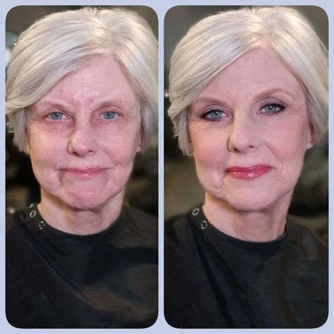 Granny Makeup, Makeup For Over 60, Mothers Makeup, Mother Of Bride Makeup, Age Makeup, Glam Bride Makeup, Old Age Makeup, Mom Makeup, Big Eyes Makeup