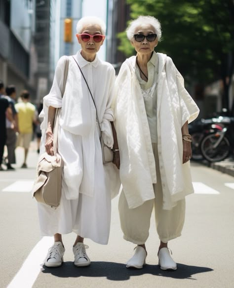 Japanese Older Women Fashion, Japanese Ootd Street Style, Japanese Oversized Fashion, Winter Oversized Outfits, Stylish Grandma, Modern Japanese Fashion, Japanese Minimalist Fashion, Japanese Style Clothing, Oversize Outfit