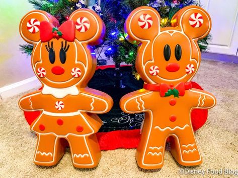 HURRY! The VIRAL New Mickey Gingerbread Decorations Are Available Online NOW! | the disney food blog Disney Gingerbread House, Mickey Gingerbread, Disney Gingerbread, Best Disney Restaurants, Disney Dining Reservations, Gingerbread Castle, Disneyland Restaurants, Minnie Mouse Decorations, Mickey Mouse Decorations